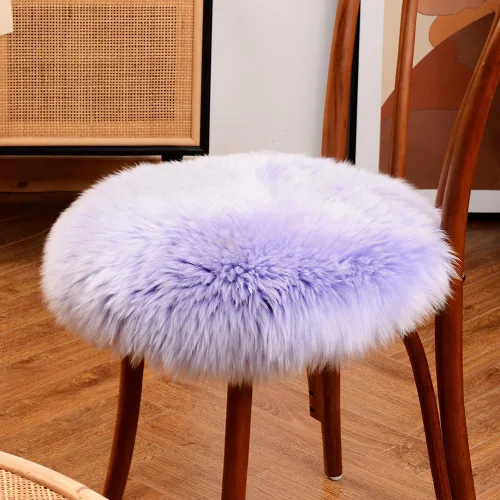 Miniatura 19 de LLB Fundas de Piel de Oveja para Silla Cojines de Silla de Oficina Almohadillas de Silla de Comedor Cojín de Asiento de Silla de Escritorio