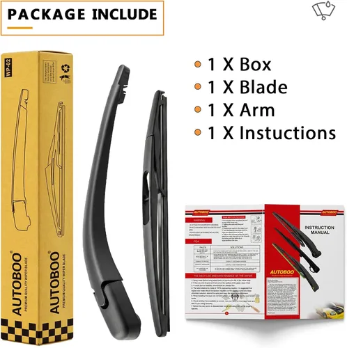 Miniatura 3 de AUTOBOO Repuesto para Dodge Magnum Nitro Chrysler 300C Juego de Brazo y Escobilla del Limpiaparabrisas Trasero 2005 2006 2007 2008 2009 -OE