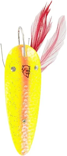 Miniatura 7 de Dardevle Dardevlet Weedless Nickel Back 3/4 oz Fishing Spoons Rojo/Blanco