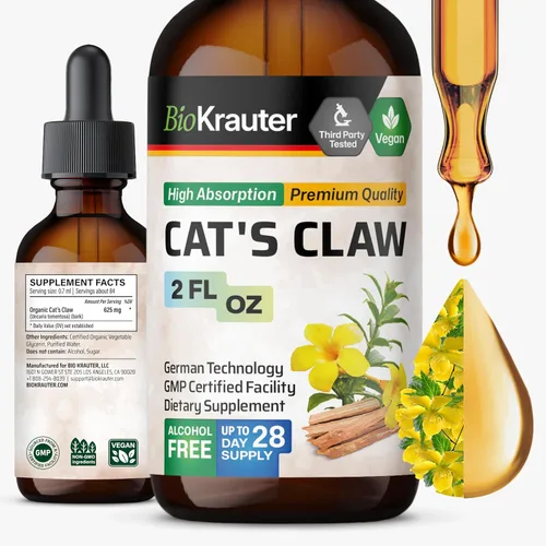 BIO KRAUTER® Cats Сlaw para apoyo de movilidad – Suplemento líquido de hierbas de garra de gatos – Utilizado para apoyo digestivo e inmunológico,