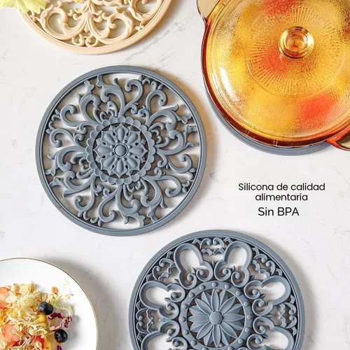 Miniatura 6 de Alfombrilla de silicona extra gruesa para platos calientes, ollas y sartenes calientes, soporte para ollas, almohadilla caliente para colocar tu