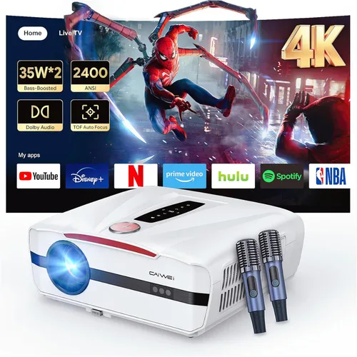 Miniatura 12 de Proyector inteligente ANSI 2400 4K【Netflix】, MEMC, DD+ 70W Dolby ,HDMI eARC, 64GB, WiFi 6, AI-PQ, enfoque automático/Keystone, Copa del Mundo TV