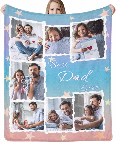 Miniatura 15 de Manta personalizada para papá abuelo, regalo de manta personalizada para el día del padre, manta personalizada con foto para papá, regalo