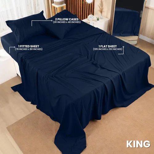 Miniatura 334 de Utopia Bedding Juego de sábanas Queen – Sábanas de 4 piezas para cama tamaño Queen, microfibra suave y transpirable, incluye 1 sábana bajera, 1 Gris