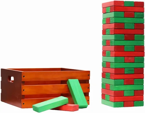 Miniatura 6 de Tailgating Pros Maderas gigantes de primera calidad con caja manchada: ¡elige los colores de tu equipo! Juego gigante para patio al aire libre