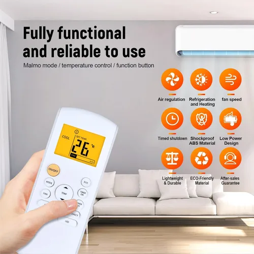 Miniatura 6 de Nuevo control remoto retroiluminación para Midea MRCOOL FRIMEC Klimaire aire acondicionado RG57B1/BGE RG57B2/BGE RG57B/BGE RG57/BGE RG57A/BGE