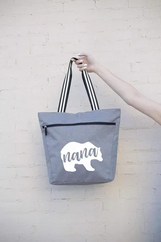 Miniatura 40 de Brooke & Jess Designs Bolso de mano para la abuela – Bolso de lona resistente con cremallera y bolsillo interior para la abuela para uso diario