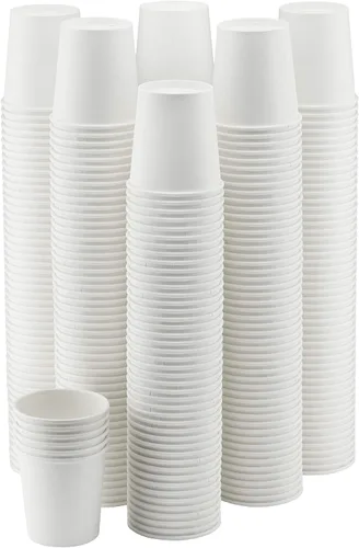NYHI 10 Pack 6 oz White Paper Disposable Coffee Cups Hot Cold Beverage Drinking Cup for Water Juice Espresso Tea Ideal for Water Coolers Party