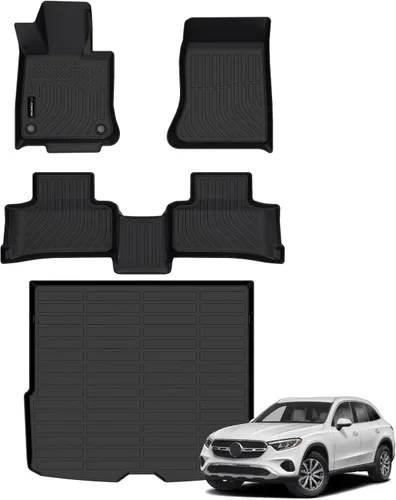 Miniatura 7 de Alfombrillas para todo tipo de clima aptas para Mercedes-Benz GLC 2023 2024 2025 (incluye GLC300 GLC300e GLC43 AMG) forros de TPE, protectores