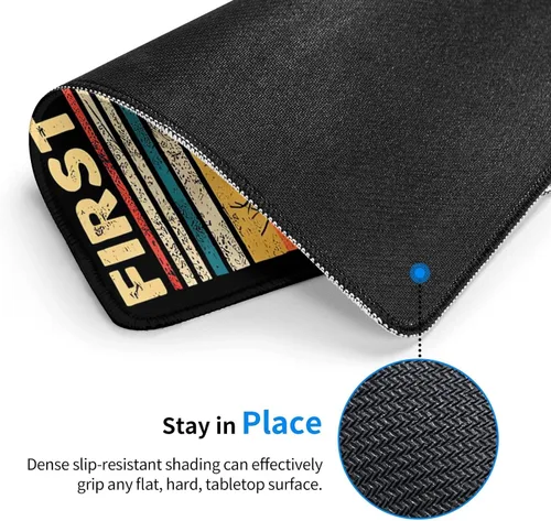 Miniatura 2 de Bonita y divertida alfombrilla de mouse cuadrada de zarigüeya con bordes cosidos duraderos, lavable, base de goma antideslizante, alfombrillas