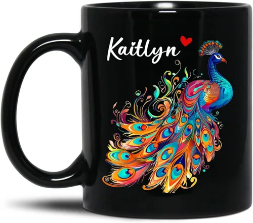 Miniatura 12 de Taza de café personalizada con nombre, taza de café personalizada con animales marinos coloridos del océano, 11 onzas, 15 onzas, taza de cerámica