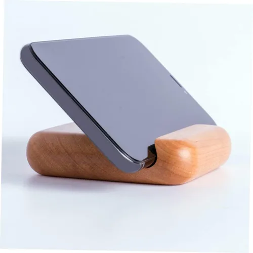 Miniatura 6 de Hemobllo 2 sets de madera del teléfono celular soporte del teléfono titular del escritorio para filmar llamadas 2 unids*2