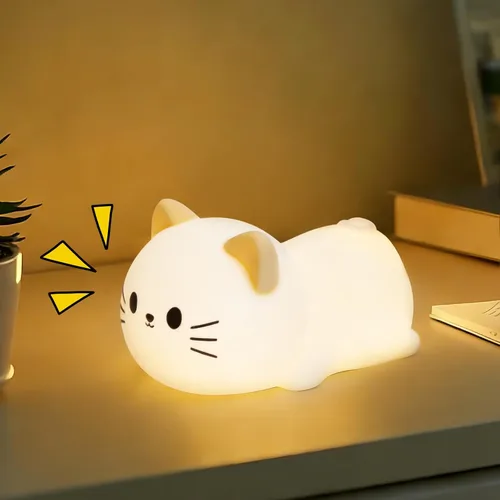 Miniatura 11 de Luz nocturna de abeja, bonita lámpara de noche de animales de silicona, lámpara de noche para habitación de niños, lámpara LED regulable, lámpara