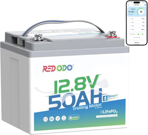 Miniatura 34 de Redodo Paquete de 3 baterías de litio de 12 V 100 Ah Grupo 24, ciclo profundo de 1280 Wh con BMS de 100 A, batería recargable de litio de más