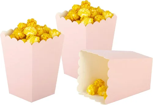 Miniatura 17 de Cajas negras para palomitas de maíz, mini caja de papel para palomitas de maíz, contenedor de cartón para palomitas de maíz para fiestas, paquete
