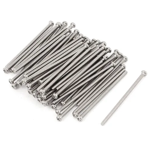Miniatura 26 de uxcell Tornillos Phillips de cabeza cruzada de acero inoxidable 304 M2 x 0.118 in 60pcs