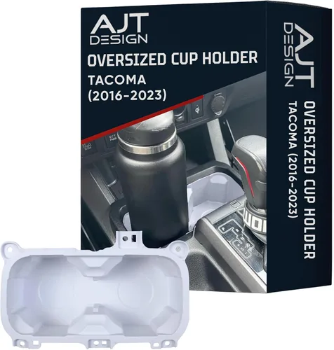 Miniatura 15 de AJT DESIGN Portavasos de gran tamaño con bandeja compatible con Toyota Tacoma 2016-2023 Se adapta a botellas de 3.65 pulgadas Organizador