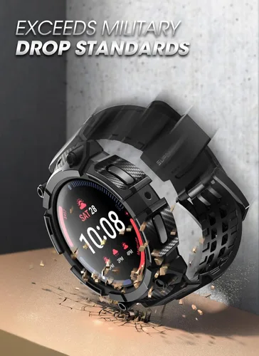 Miniatura 5 de SUPCASE para Samsung Galaxy Watch 5 Pro 45mm Banda con Estuche (Unicorn Beetle Pro), [Protección contra caídas de grado militar] [Antiarañazos] Negro