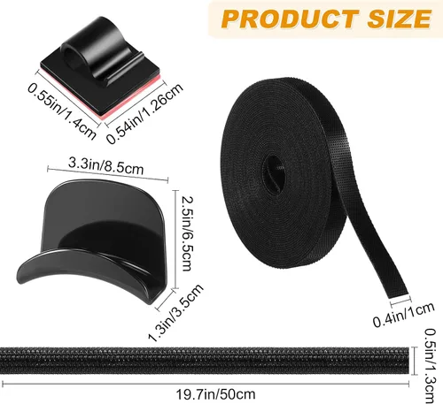Miniatura 2 de CroBlissful El kit organizador de 16 piezas incluye clips de alambre de retención, organizador de cables, funda organizadora de cables