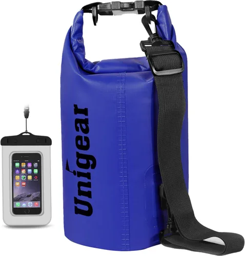 Miniatura 20 de Bolsa seca Unigear impermeable, 2L/5L/10L/20L/30L/40L, Bolsas flotantes y ligeras para kayak, navegación, pesca, natación y camping con funda 3-Gris