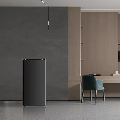 Miniatura 7 de HAILANG - Refrigerador mini de 3.1 pies cúbicos con congelador, refrigerador mini de una puerta, temperatura ajustable en 5 configuraciones, Negro