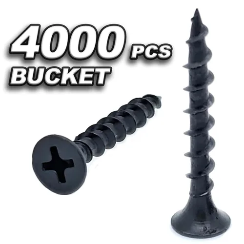 Miniatura 2 de #6 tornillos para paneles de yeso de 1-1/4 pulgadas, 4000 piezas, Phillips Drive, cabeza de corneta, rosca gruesa, punta afilada, acabado de fosfato