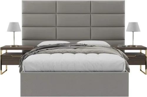 Miniatura 43 de Vänt - Paneles tapizados de cabecera para montar en la pared, diseño Isabelle, 60 x 23 pulgadas, configuración de 4 paneles individuales, Cuero