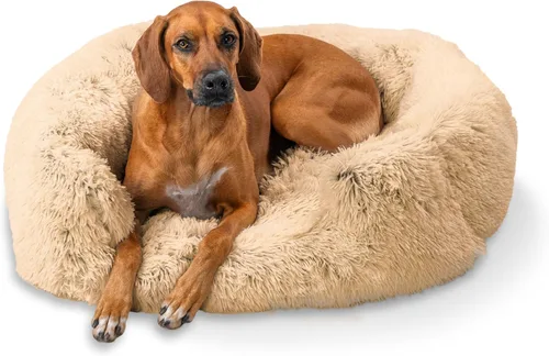 Miniatura 12 de Best Friends by Sheri Lux Lounge Bed - Cama calmante de piel sintética para perro, gris, mediano, 30 x 20 pulgadas