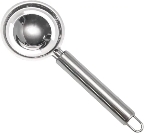 Separador de yema de huevo: acero inoxidable 304, herramienta de separación de yema de 7.9 x 2.8 in, herramienta de separación de yema de blanco,