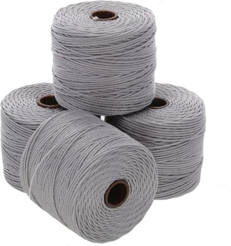 Miniatura 59 de The Beadsmith S-Lon Cordón para Cuentas – Cordón de Nylon Torcido de 0.5 mm para Ensartar, Paquete de 4, Mezcla de Neutrales Fríos, TEX210, 77