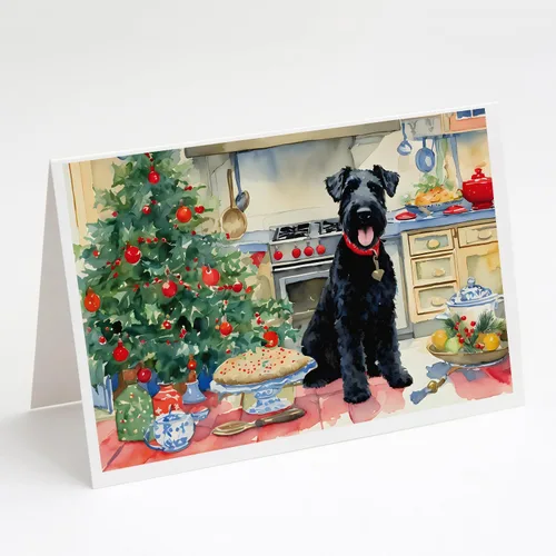 Miniatura 121 de Caroline's Treasures DAC3884GCA7P Paquete de 8 tarjetas en blanco de Navidad con galletas de husky siberiano Tarjetas de felicitación con sobres