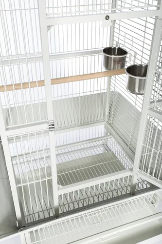 Miniatura 4 de Prevue Pet Products 34522 Dometop - Jaula para pájaros, grande, color blanco tiza Blanco (Chalk White)