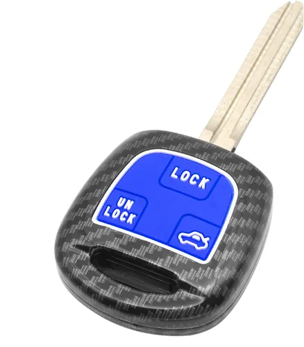 Miniatura 7 de Funda inteligente para llavero compatible con Toyota Land Cruiser FJ Cruiser Lexus Es300 Ls430 Lx470 Rx300 Rx330 Rx350 Rx400h, color negro, fibra