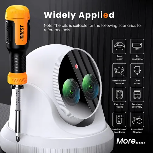 Miniatura 8 de JOREST Juego de destornilladores multibit 25 en 1, herramienta magnética multiherramienta todo en uno, destornillador con Torx, cabeza plana