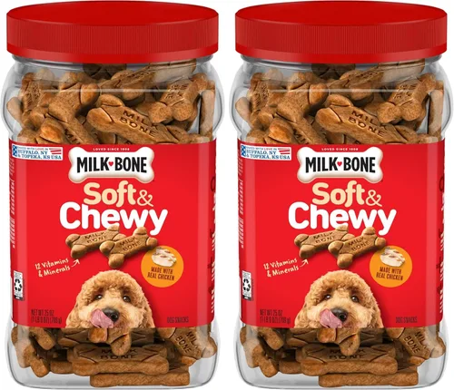 Miniatura 11 de Milk-Bone Golosinas blandas y masticables con receta de pollo para perros, 25 onzas (1 unidad)