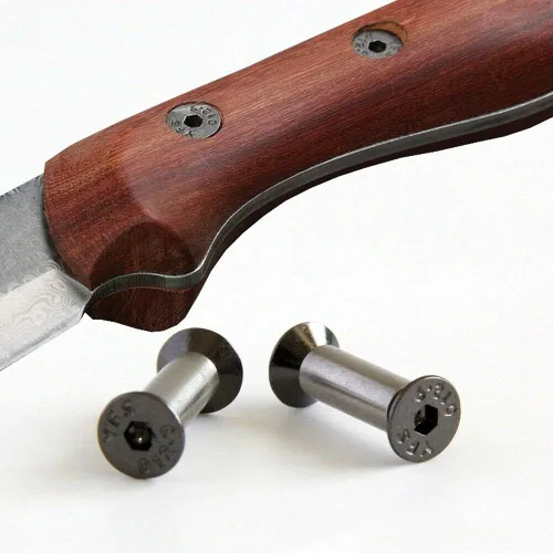 Miniatura 6 de 10 Uds. Cuchillo Mango Perno Remaches Tornillo Sujetador Tuerca DIY Material US