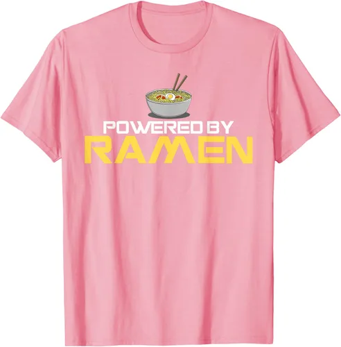 Miniatura 97 de Camiseta de fideos de anime japoneses Powered By Ramen, Negro, S
