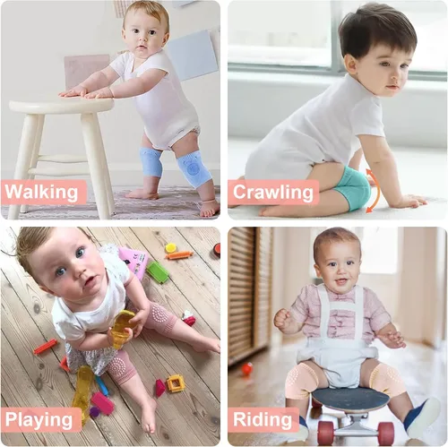 Miniatura 12 de Almohadillas antideslizantes para gatear para bebés, protegen la rodilla del bebé para gatear