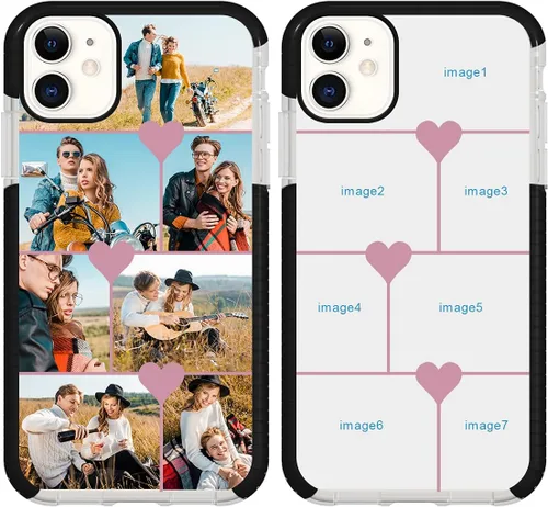 Miniatura 40 de Funda de teléfono personalizada para iPhone 11, diseño personalizado de fotos de collage de múltiples imágenes, resistente a los golpes, resistente