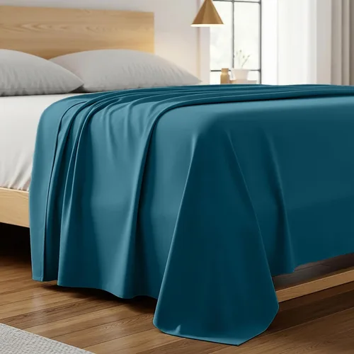 Mellanni Sábana plana tamaño California King – Ropa de cama de la Colección Icónica – Lujo de hotel, extra suave, refrescante, resistente a las 1455