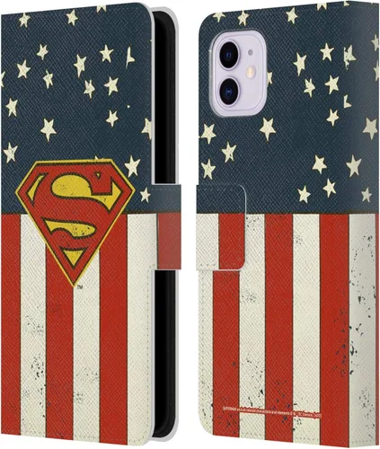 Miniatura 43 de Head Case Designs Funda de piel con licencia oficial de Superman DC Comics con logotipos negros y rojos compatible con Apple iPhone 11