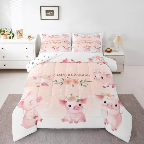 Miniatura 8 de Erosebridal Juego de ropa de cama de baloncesto rosa tamaño matrimonial para niños y niñas, juego de edredón con temática deportiva, edredón