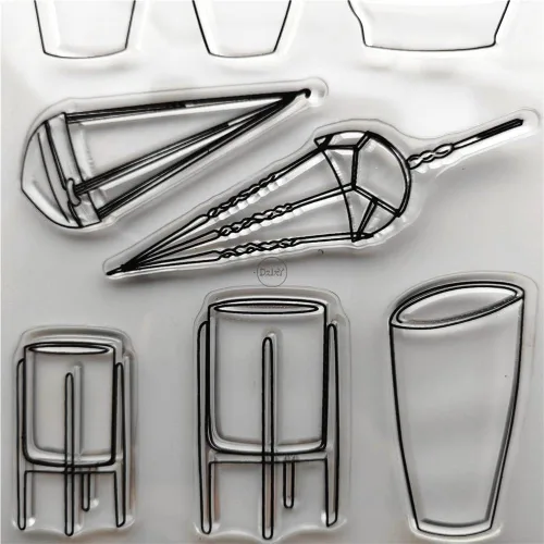 Miniatura 4 de DzIxY Juego de sellos transparentes y troqueles de corte de metal para hacer tarjetas, álbumes de recortes, suministros de papel, sellos y bolsillos