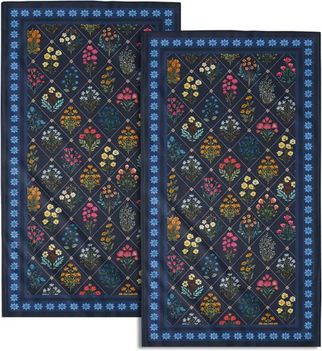 Miniatura 27 de Toalla de mano de baño de ancla, 2 piezas, toallas de mano absorbentes náuticas a rayas blancas, anclajes marinos, toalla facial suave
