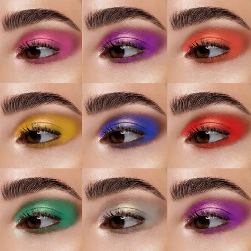 Miniatura 5 de Ruby Kisses Paleta de sombras de ojos altamente pigmentado maquillaje de ojos 9 tonos mate brillante paleta de sombra de ojos metálica, maquillaje
