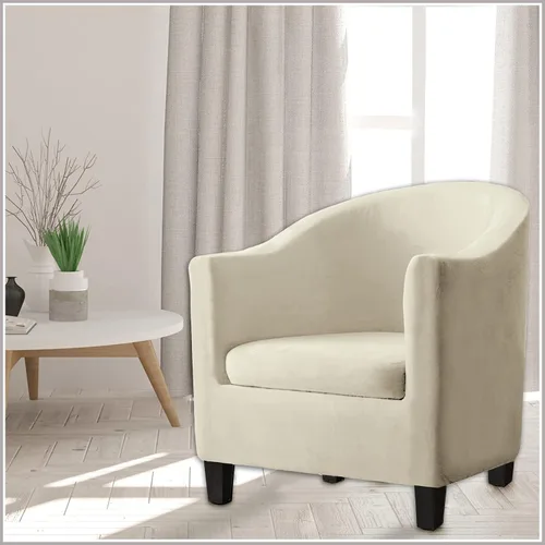 Miniatura 5 de Fundas de terciopelo para sillones, fundas de elastano para sillones, fundas elásticas para sillas de bañera, fundas protectoras para muebles, funda