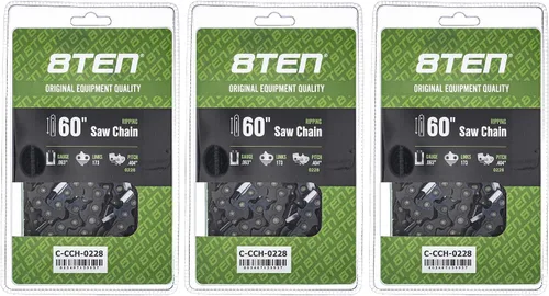 Miniatura 211 de 8TEN Cadena de motosierra semi cincel de 6 pulgadas .050 1/4 42 DL para Worx WG320 Black & Decker LLP120 (paquete de 3)