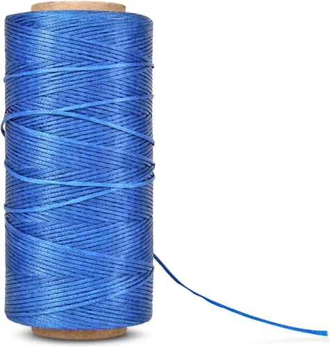 Miniatura 9 de Flexzion Hilo encerado, 284 yardas (853.0 ft), hilo de cera de poliéster 150D de 0.031 in para costura de cuero, encuadernación, costura