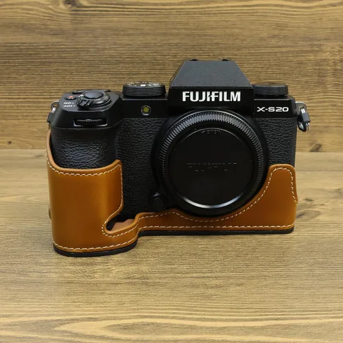 Miniatura 5 de X-S20 - Funda hecha a mano de piel sintética para cámara de cuerpo completo para Fujifilm X-S20 XS20 con lente de 0.591-1.772 in 1.378 in versión