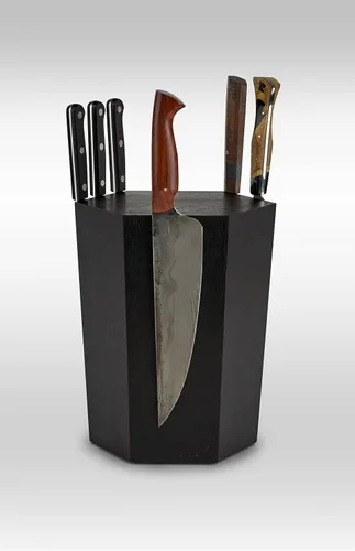 Miniatura 10 de 360KnifeBlock® - El 360KB™ (bambú) Bloque magnético giratorio para cuchillos de 25 cm de alto SeriousEats/Food&Wine MEJOR Bloque universal